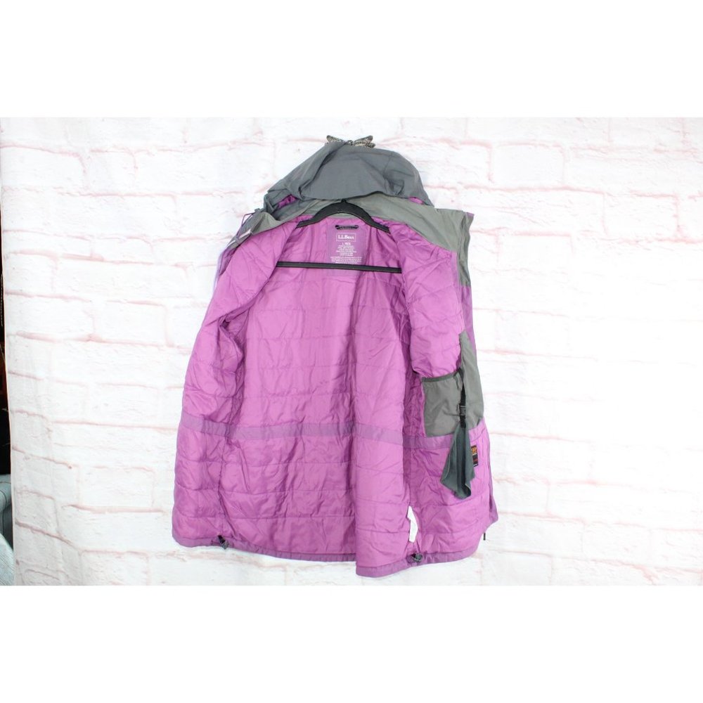 LL Bean Purple Polyester Lined Insulated Zip-up Hooded Wildcat Jacket L - Picture 6 of 11